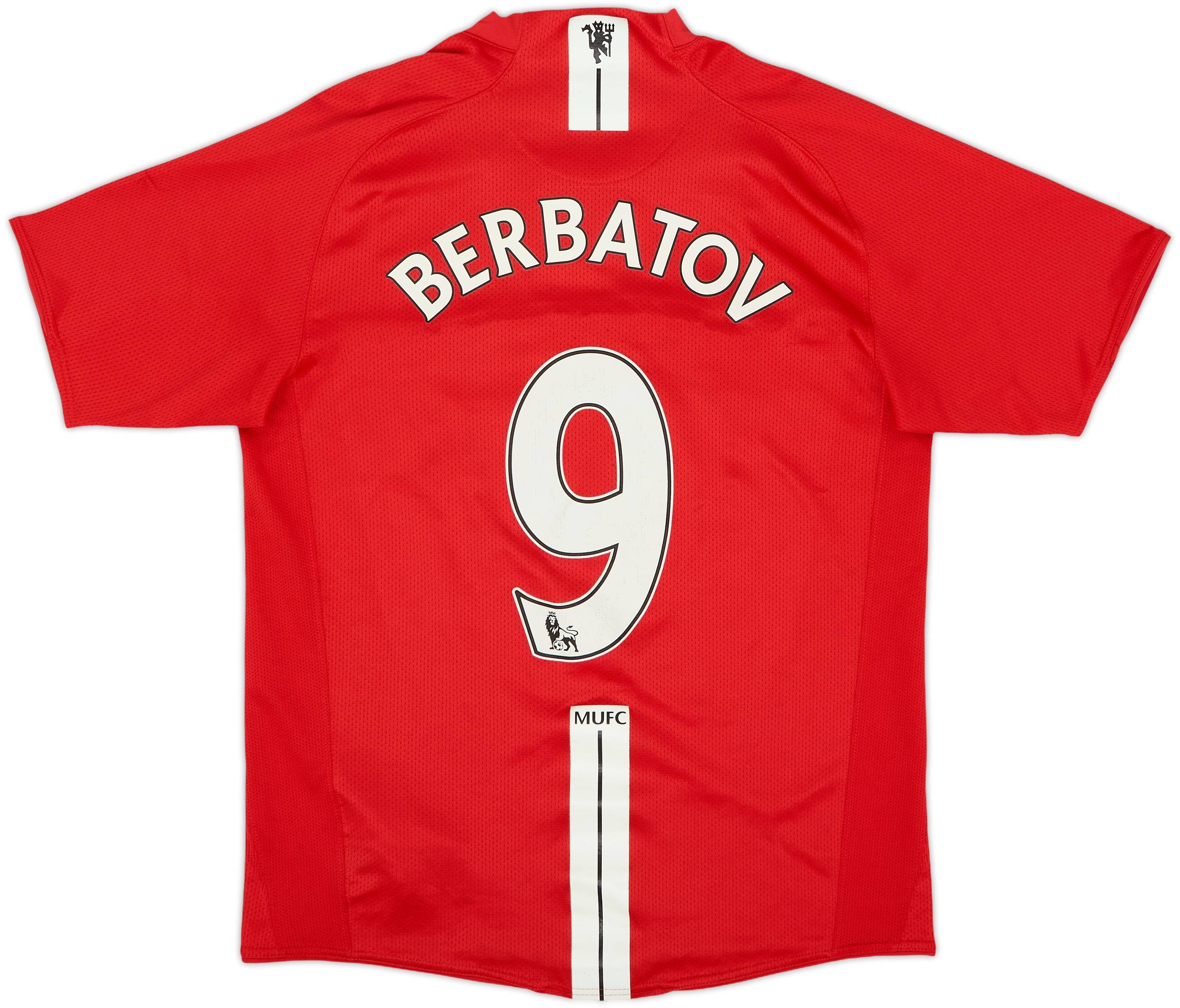 2007-09 Manchester United Home Shirt Berbatov #9 (S)