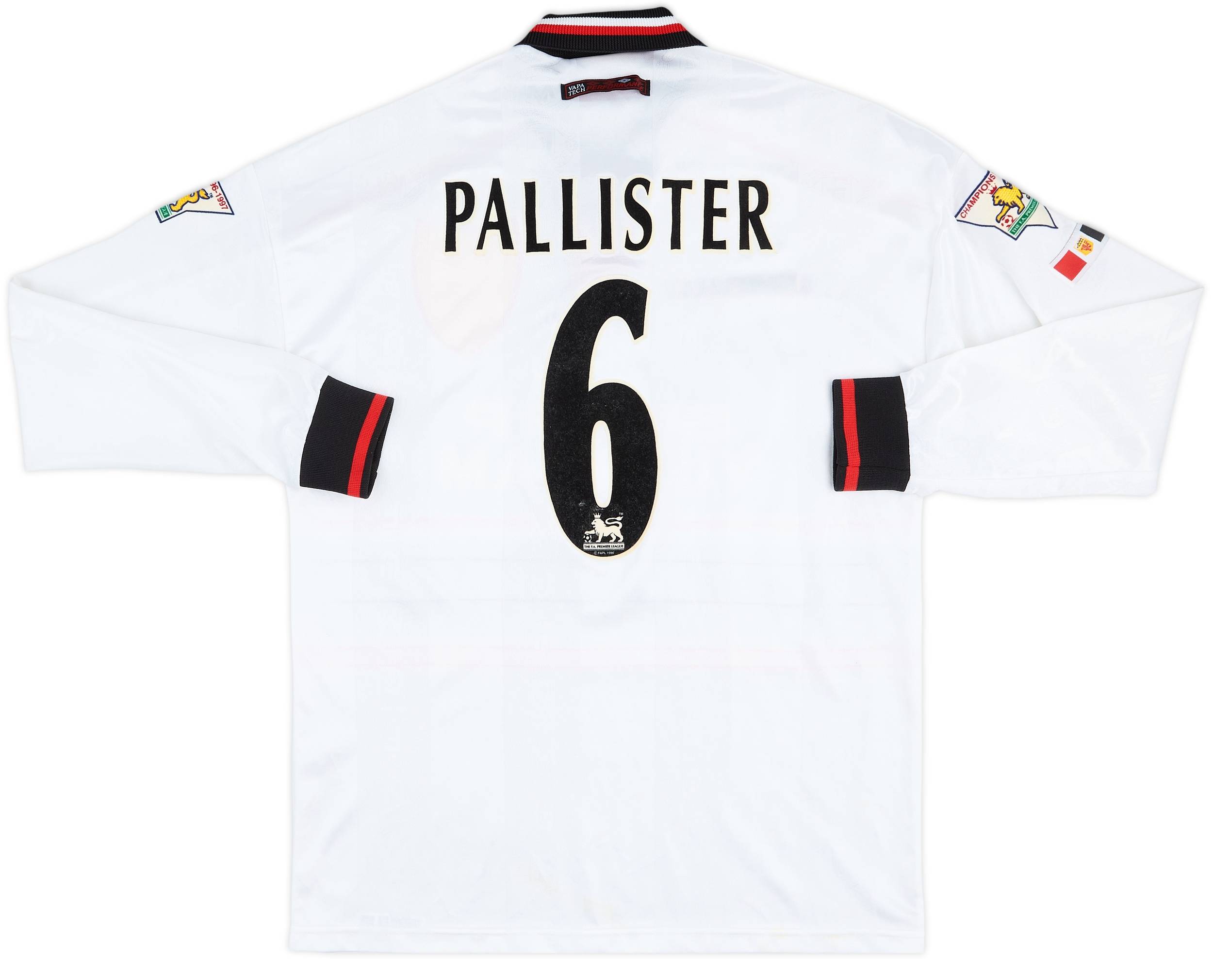 1997-99 Manchester United Away L/S Shirt Pallister #6 (M)