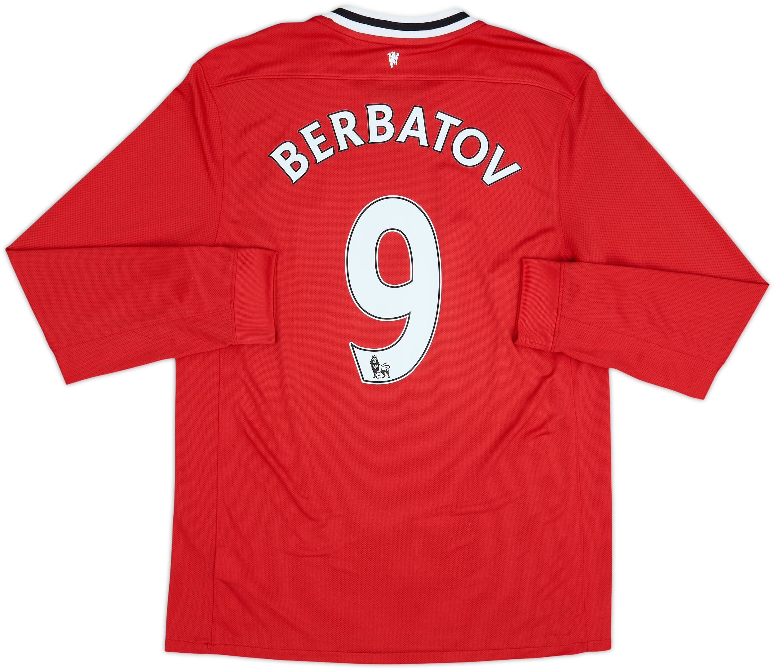 2011-12 Manchester United Home L/S Shirt Berbatov #9 (L)