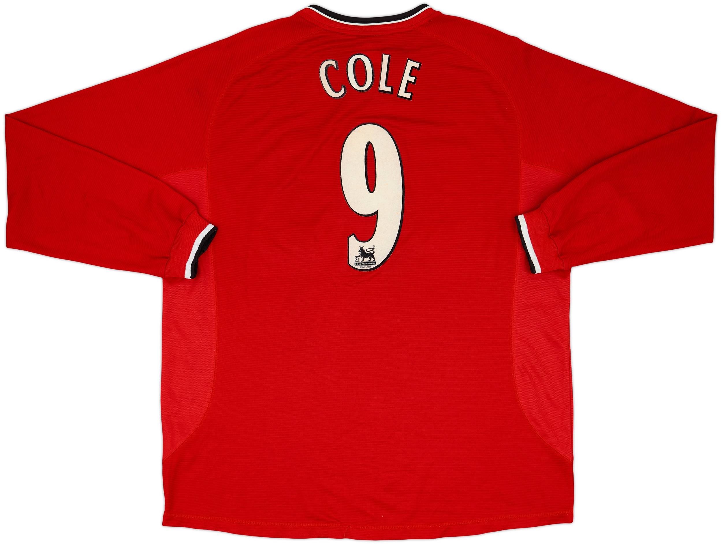 2000-02 Manchester United Home L/S Shirt Cole #9 (XXL)