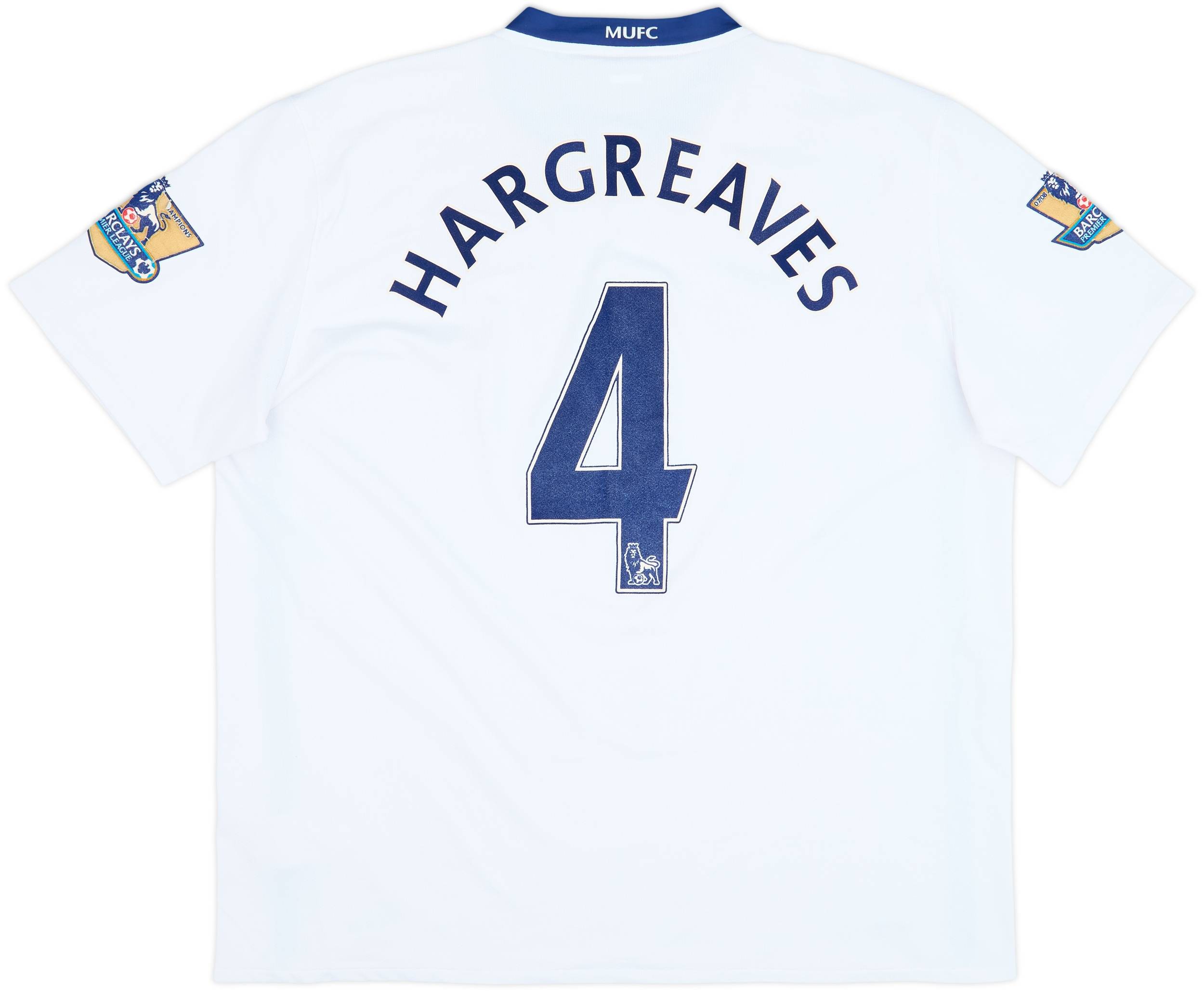 2008-10 Manchester United Away Shirt Hargreaves #4 (XXL)