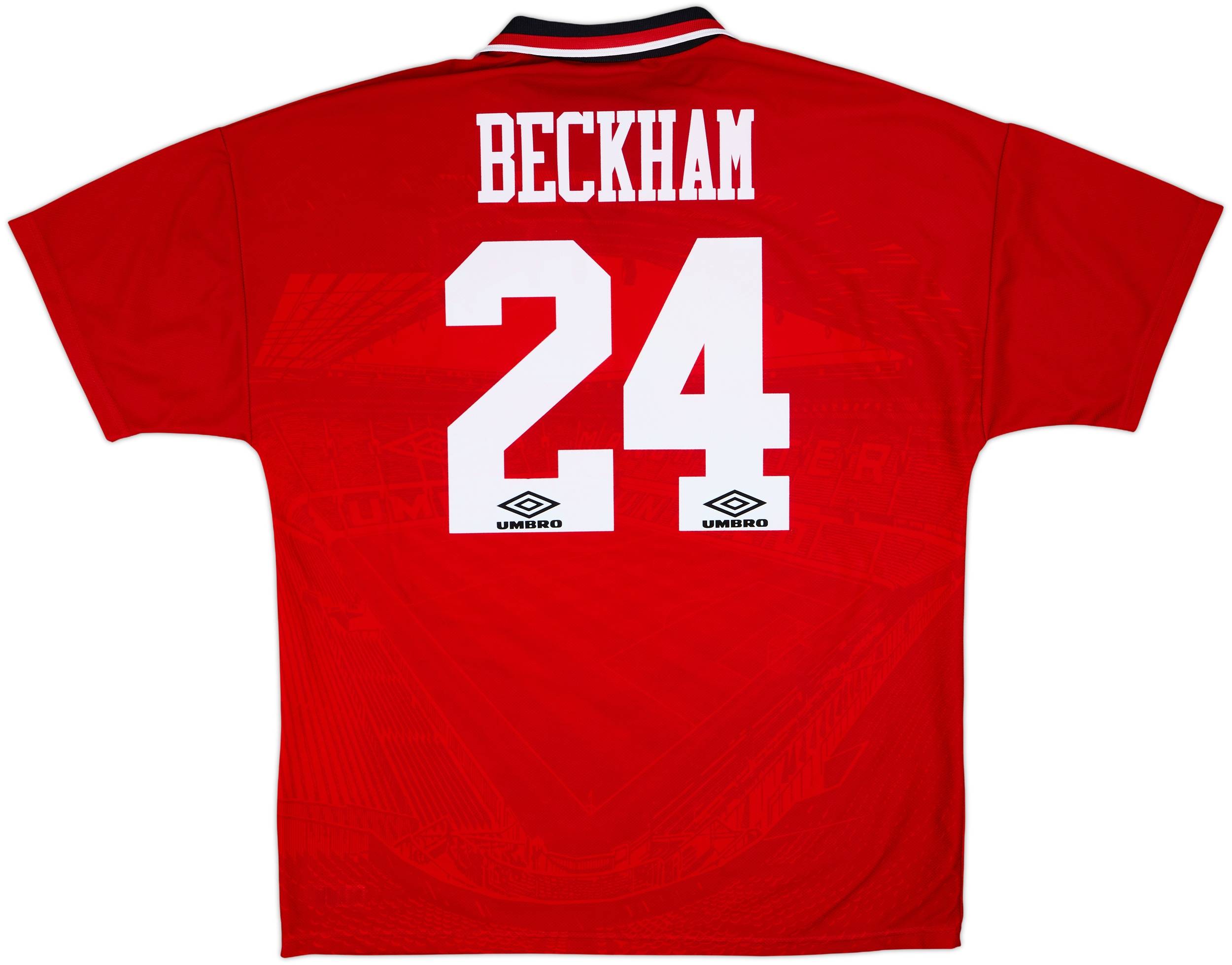 1994-96 Manchester United Home Shirt Beckham #24 (XL)
