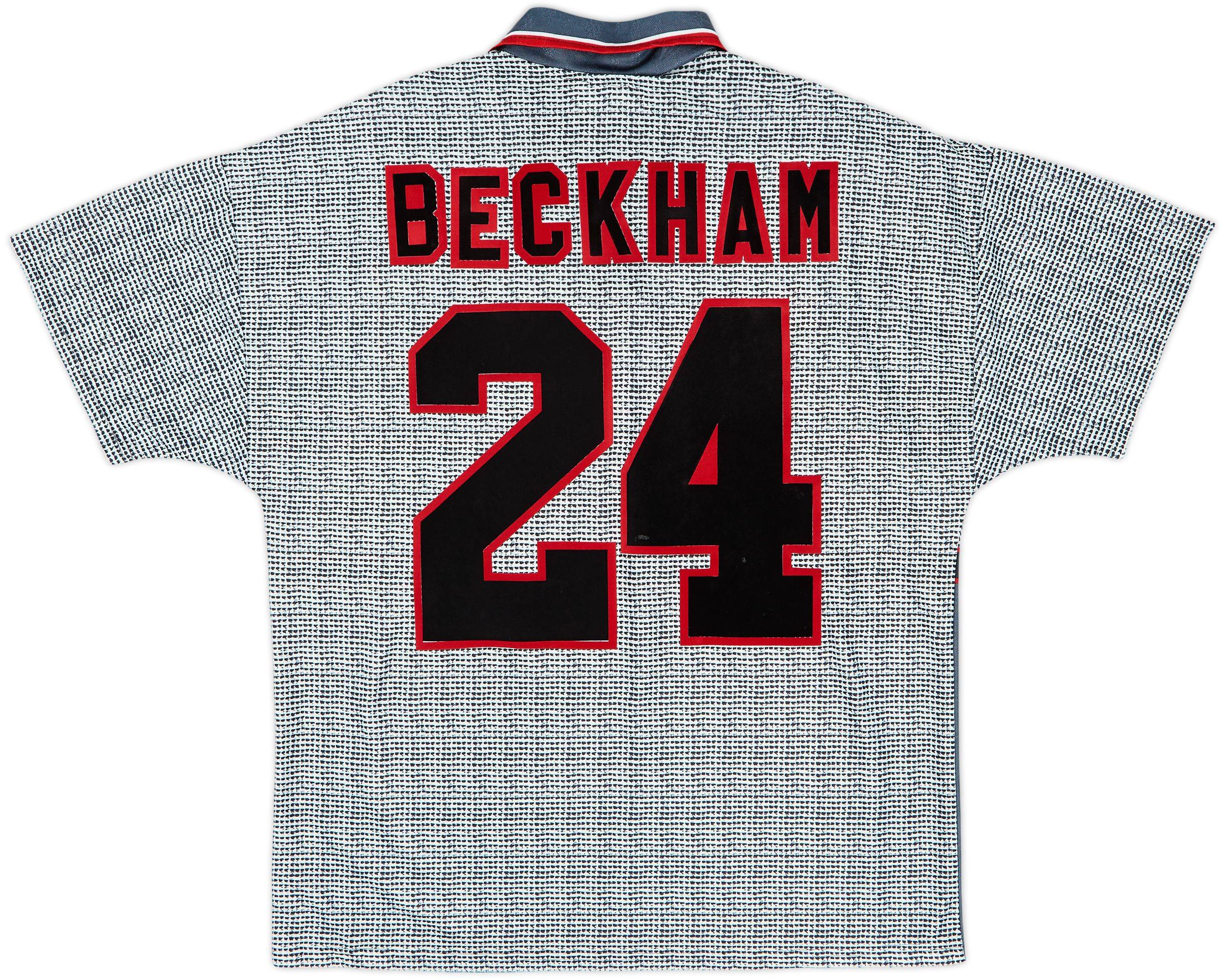 1995-96 Manchester United Away Shirt Beckham #24 (M)