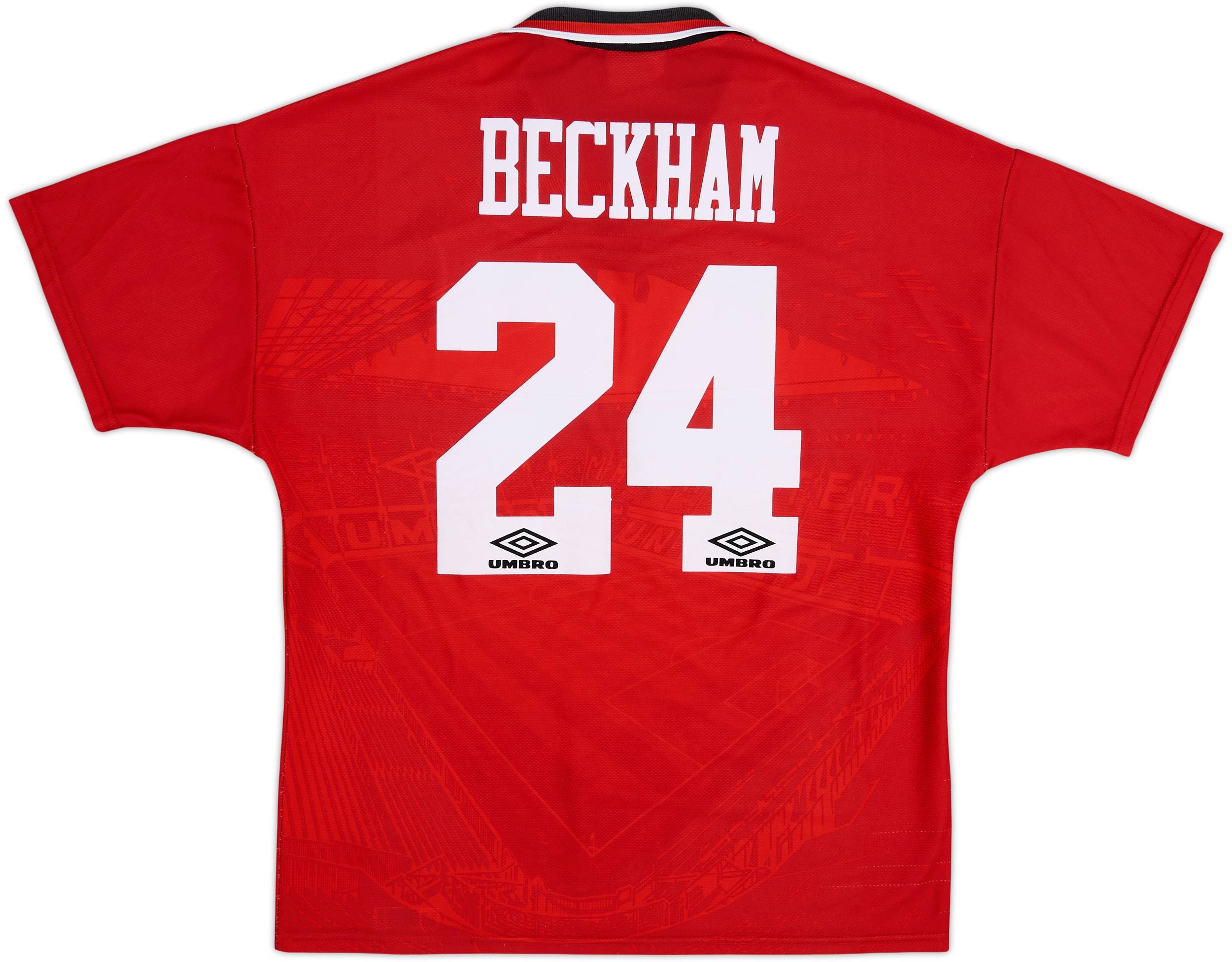 1994-96 Manchester United Home Shirt Beckham #24 (L)