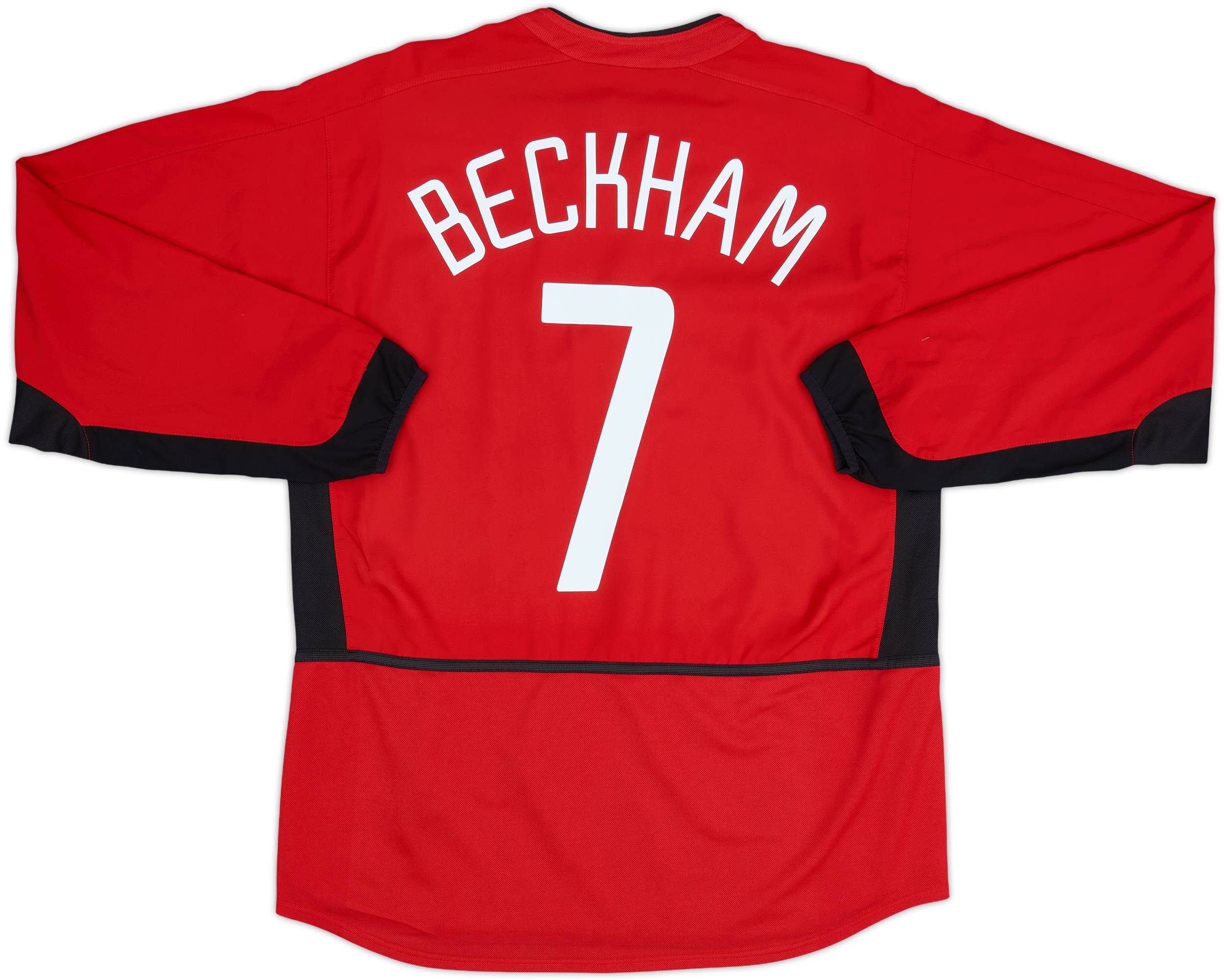 2002-04 Manchester United Home L/S Shirt Beckham #7 (L)