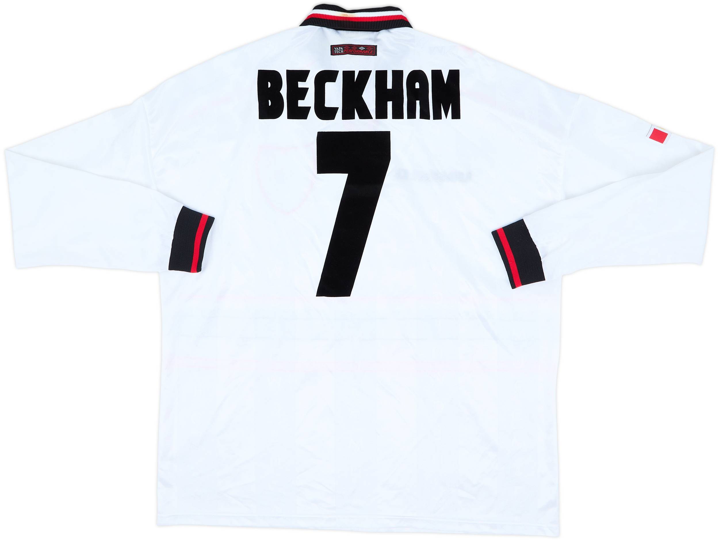 1997-99 Manchester United Away L/S Shirt Beckham #7 (XXL)