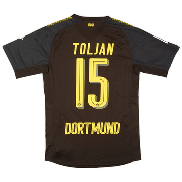 2017-18 Borussia Dortmund Maillot Authentique Extérieur Toljan #15 - 9/10 - (M)