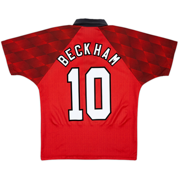 1996-98 Manchester United Maillot domicile Beckham #10 - 9/10 - (Y)
