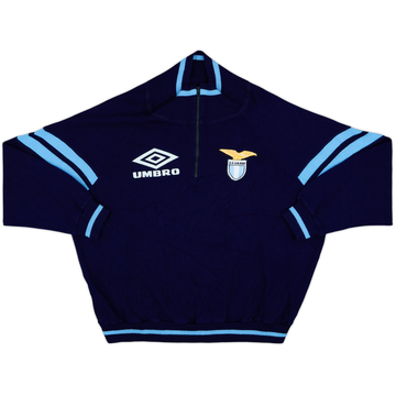 1992-94 Lazio Umbro Édition Joueur Veste de survêtement 1/4 Zip Coton - 8/10 - (L)