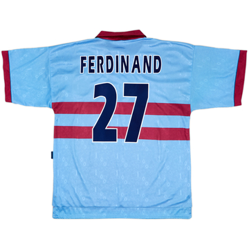 1995-97 West Ham Maillot extérieur Centenaire Ferdinand #27 - 6/10 - (L)