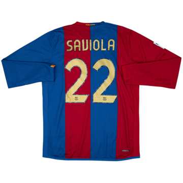 2006-07 Barcelona Maillot domicile manches longues Saviola #22 (L)