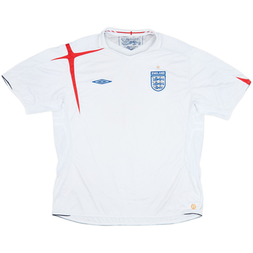 2005-07 England Maillot Domicile - 4/10 - (XL)