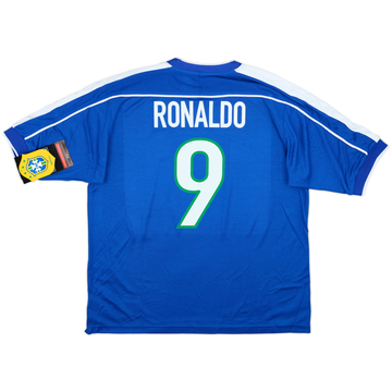 1998-00 Brésil Maillot Extérieur Ronaldo #9 (L)