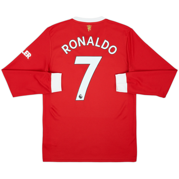 2021-22 Manchester United Maillot Domicile Manches longues Ronaldo #7 - 8/10 - (S)