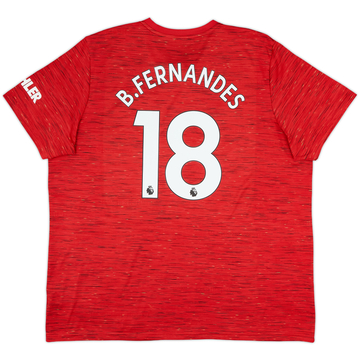 2020-21 Manchester United Maillot Domicile B.Fernandes #18 - 8/10 - (3XL)