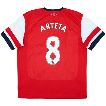 2012-14 Arsenal Maillot Domicile Arteta #8 - 7/10 - (L)