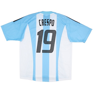 2002-04 Argentina Maillot Domicile Crespo #19 - 7/10 - (L)
