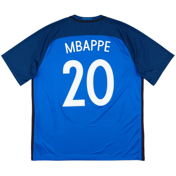 2016-17 France Home Shirt Mbappe #20