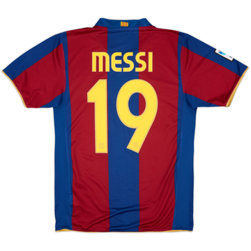 2007-08 Barcelona Maillot Domicile Messi #19 - 6/10 - (M)