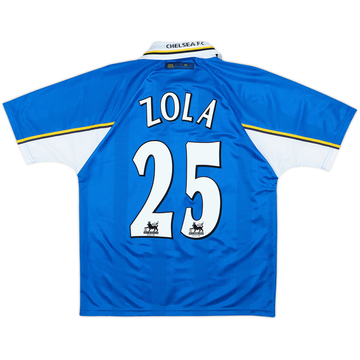 1997-99 Chelsea Maillot Domicile Zola #25 - 8/10 - (15-16 ans)