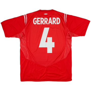 2004-06 England Maillot extérieur Gerrard #4 - 6/10 - (L)
