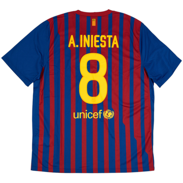 2011-12 Barcelona Maillot domicile A.Iniesta #8 (XL)