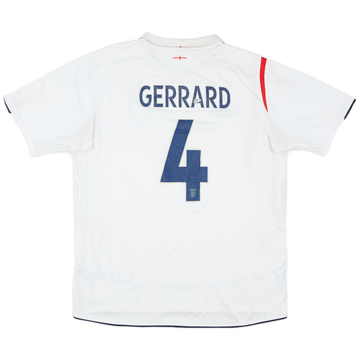 2005-07 England Maillot domicile Gerrard #4 - 5/10 - (XL)