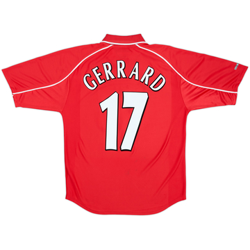 2000-02 Liverpool Maillot Domicile Gerrard #17 - 6/10 - (M)