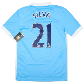 2015-16 Manchester City Maillot domicile Silva #21 (S)