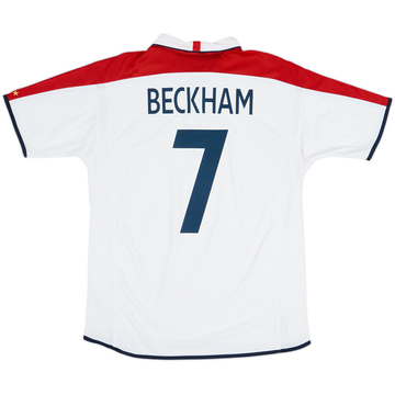 Maillot domicile Angleterre 2003-05 Beckham #7 - 6/10 - (L)