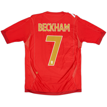 2006-08 England Maillot extérieur Beckham #7 - 5/10 - (S)