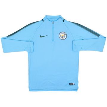 2017-18 Manchester City Nike Haut d'entraînement 1/4 Zip - 6/10 - (S)