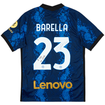 2021-22 Inter Milan Maillot domicile signé Barella #23 - 9/10 - (M)