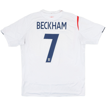 2005-07 England Maillot Domicile Beckham #7 - 6/10 - (XL)
