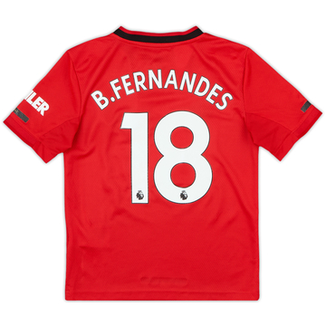 2019-20 Manchester United Maillot domicile B.Fernandes #18 - 9/10 - (7-8 ans)