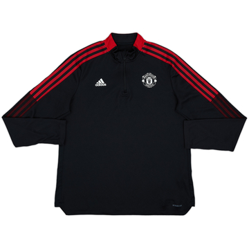 2021-22 Manchester United adidas 1/4 Zip Haut d'entraînement - 8/10 - (XL)