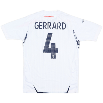 2007-09 England Maillot Domicile Gerrard #4 - 5/10 - (S)
