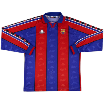 1995-97 Barcelona Maillot Domicile ML - 7/10 - (XL)