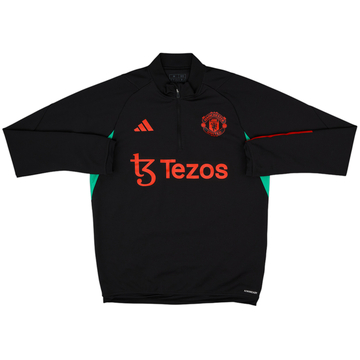 2023-24 Manchester United adidas 1/4 Zip Haut d'entraînement - 9/10 - (M)