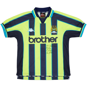1998-99 Manchester City Maillot extérieur signé - 7/10 - (S)
