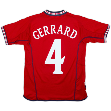 2002-04 England Maillot extérieur Gerrard #4 - 7/10 - (XL.Boys)