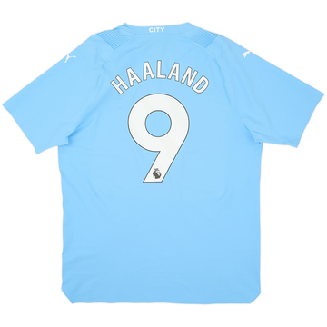 2023-24 Manchester City Maillot domicile authentique Haaland #9 (XXL)