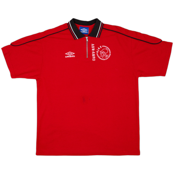 1995-96 Ajax Umbro Polo 1/4 Zip - 6/10 - (XL)