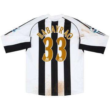 2005-06 Newcastle Maillot domicile manches longues porté en match signé Babayrao #33