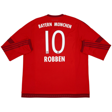 2015-16 Bayern Munich Maillot Domicile manches longues Robben #10 - 7/10 - (XXL)