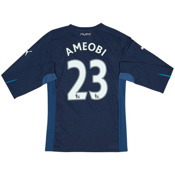2013-14 Newcastle Maillot Authentique Extérieur Manches Longues Ameobi #23 (M)