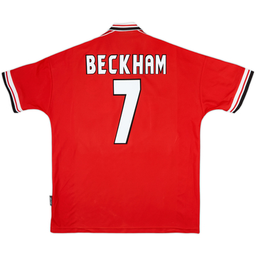 1998-00 Manchester United Maillot Domicile Beckham #7 - 5/10 - (XL)