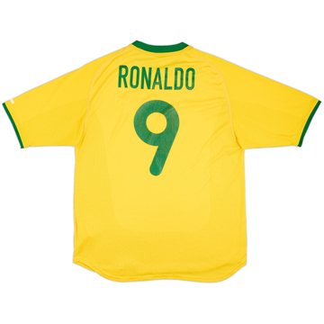 2000-02 Brazil Maillot domicile Ronaldo #9 - 6/10 - (L)