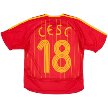 2006-08 Spain Maillot Domicile Cesc #18 - 9/10 - (M. Garçons)
