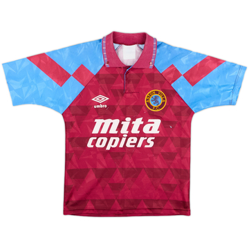 1990-92 Aston Villa Maillot Domicile - 5/10 - (Garçons S)